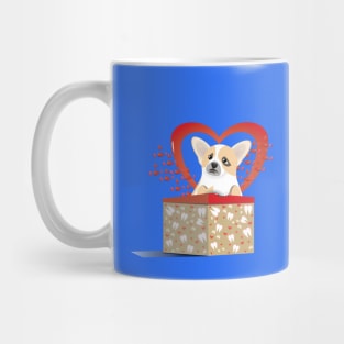 Puppy Corgi Valentine Mug